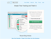 Tablet Screenshot of lesstimespent.com